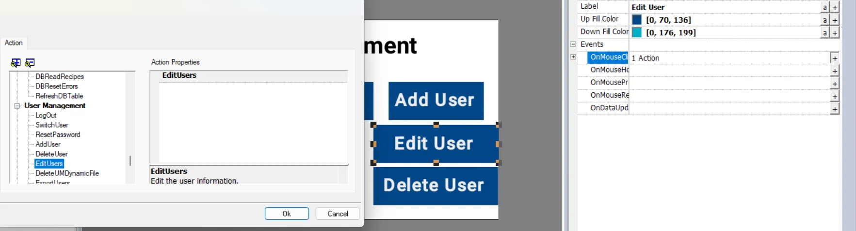 ABB HMI user Managements action in abb panel builder 600 : Logout ...
