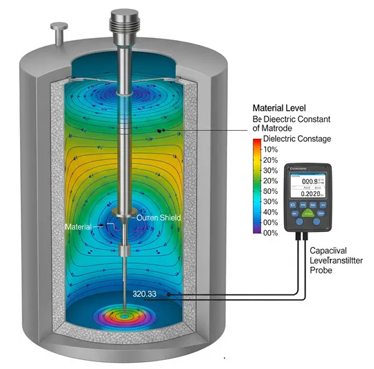 img/level-transmitter-intro/capacitance-level-transmitter-probe-tank-diagram.webp
