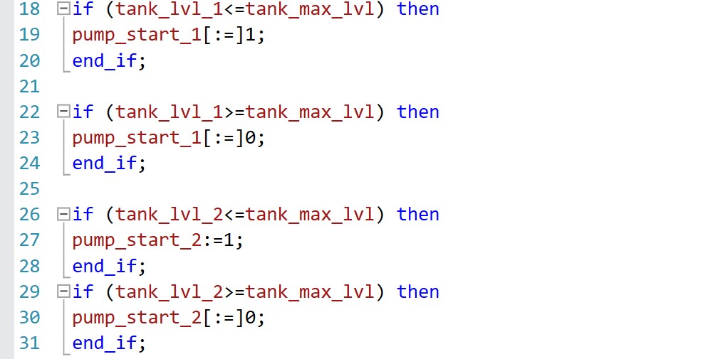 structured text IF_THEN condition statements