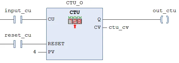 codesys CTU - counter UP instruction