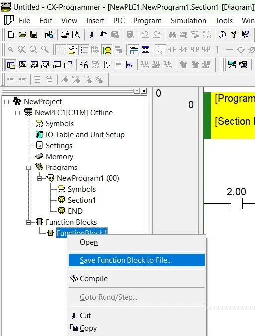 How To Create Function Blocks In OMRON CX-Programmer By Using Ladder ...