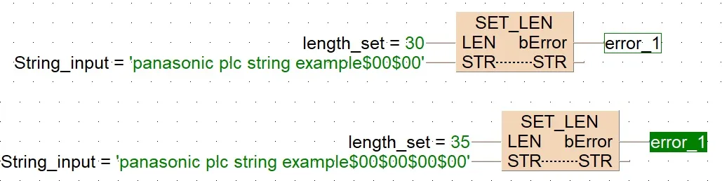 Panasonic PLC String Instructions