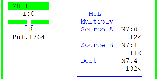 rslogix 500 Multiplication  Instructions